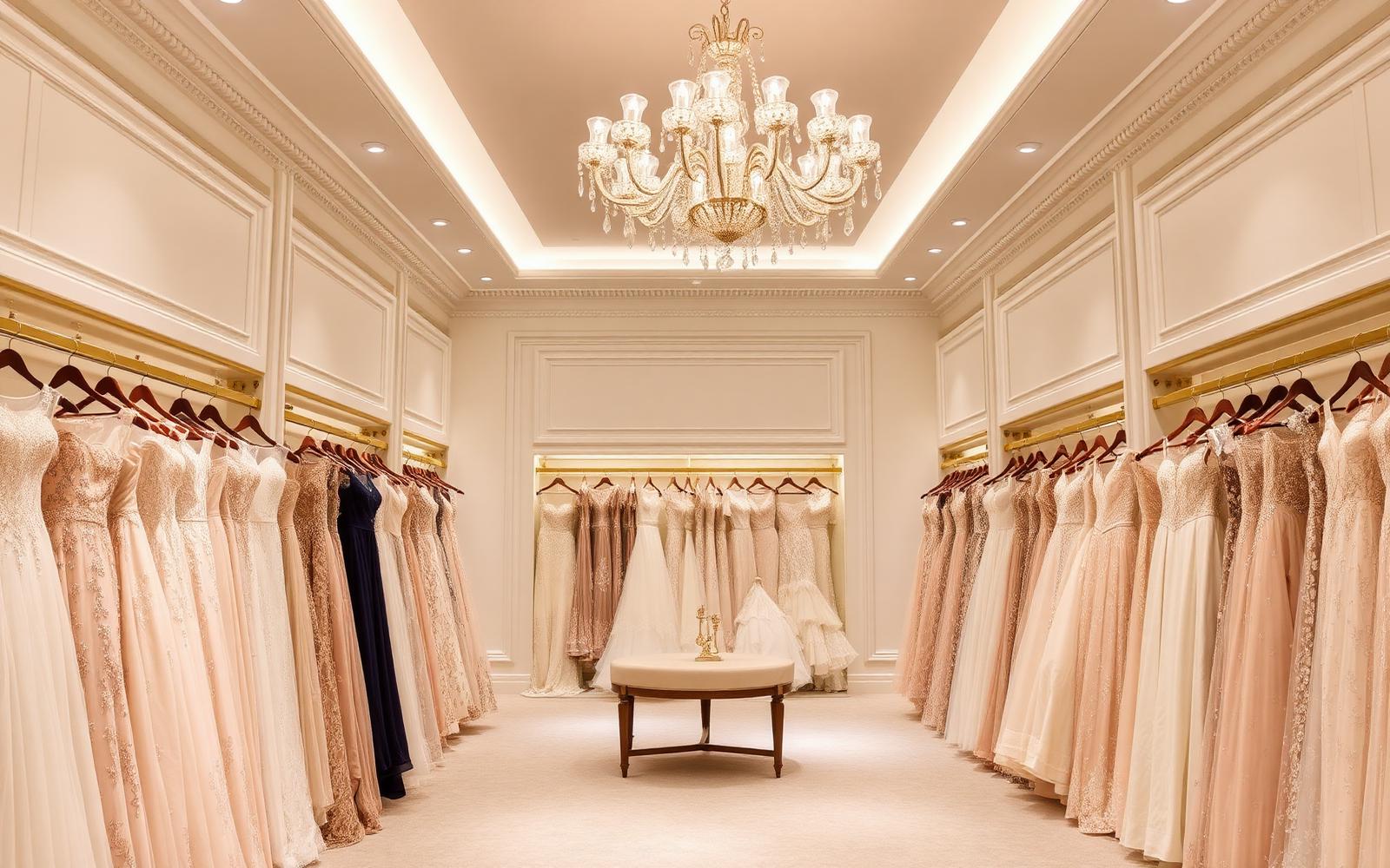 Interior of RAVAA Gowns boutique
